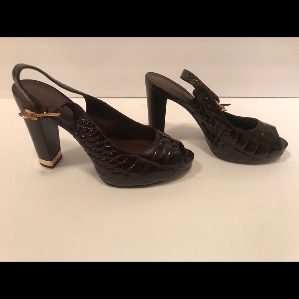 Tory Burch Python Style Sling Back Pump - image 1